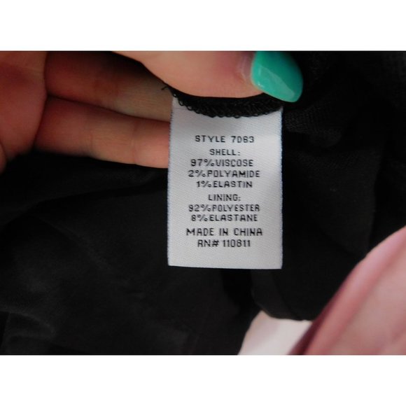 Anthropologie Dress Women's 10 Black Cream Yoanna Baraschi Sheath Ponte - Picture 9 of 10